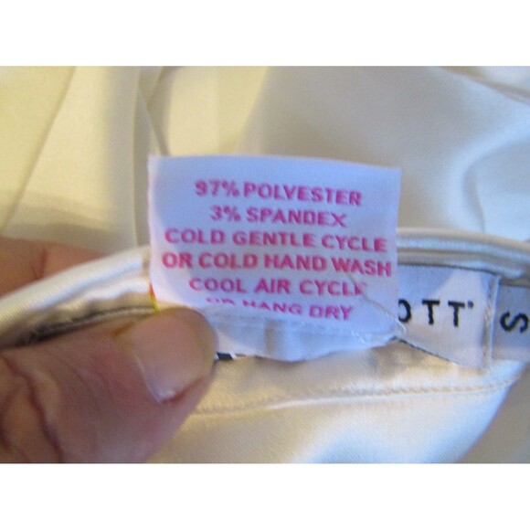 Gretchen Scott Blouse Ivory Button Front Shirt Long Sleeve Womens Size S - Picture 6 of 6